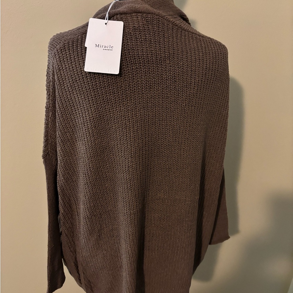 Miracle Brown Open-Front Knit Cardigan - Picture 8 of 10